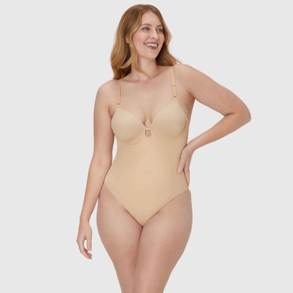 Maidenform Women's Extra Firm Cupped Bodysuit - Almond XL